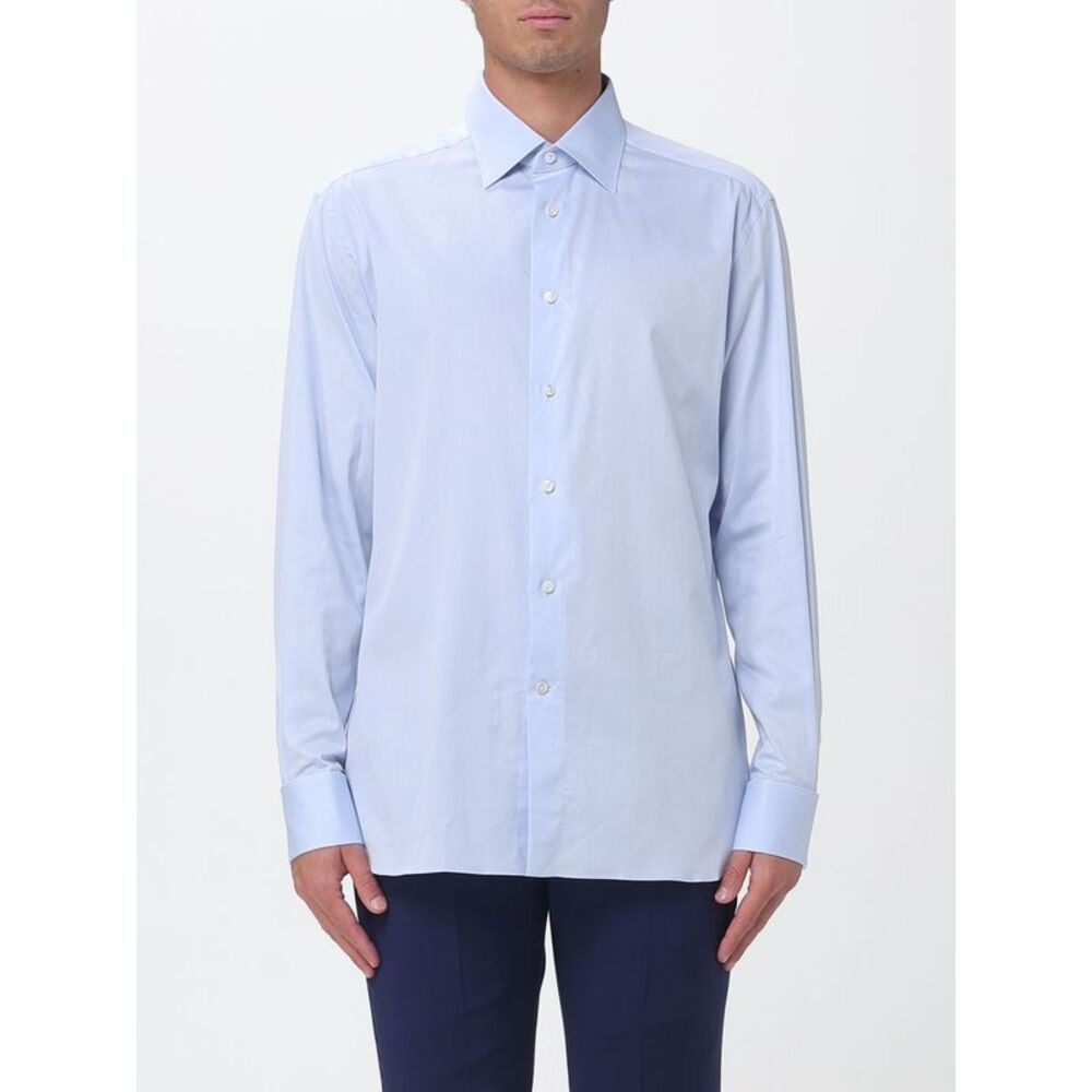 Zegna Shirt Men Gnawed Blue
